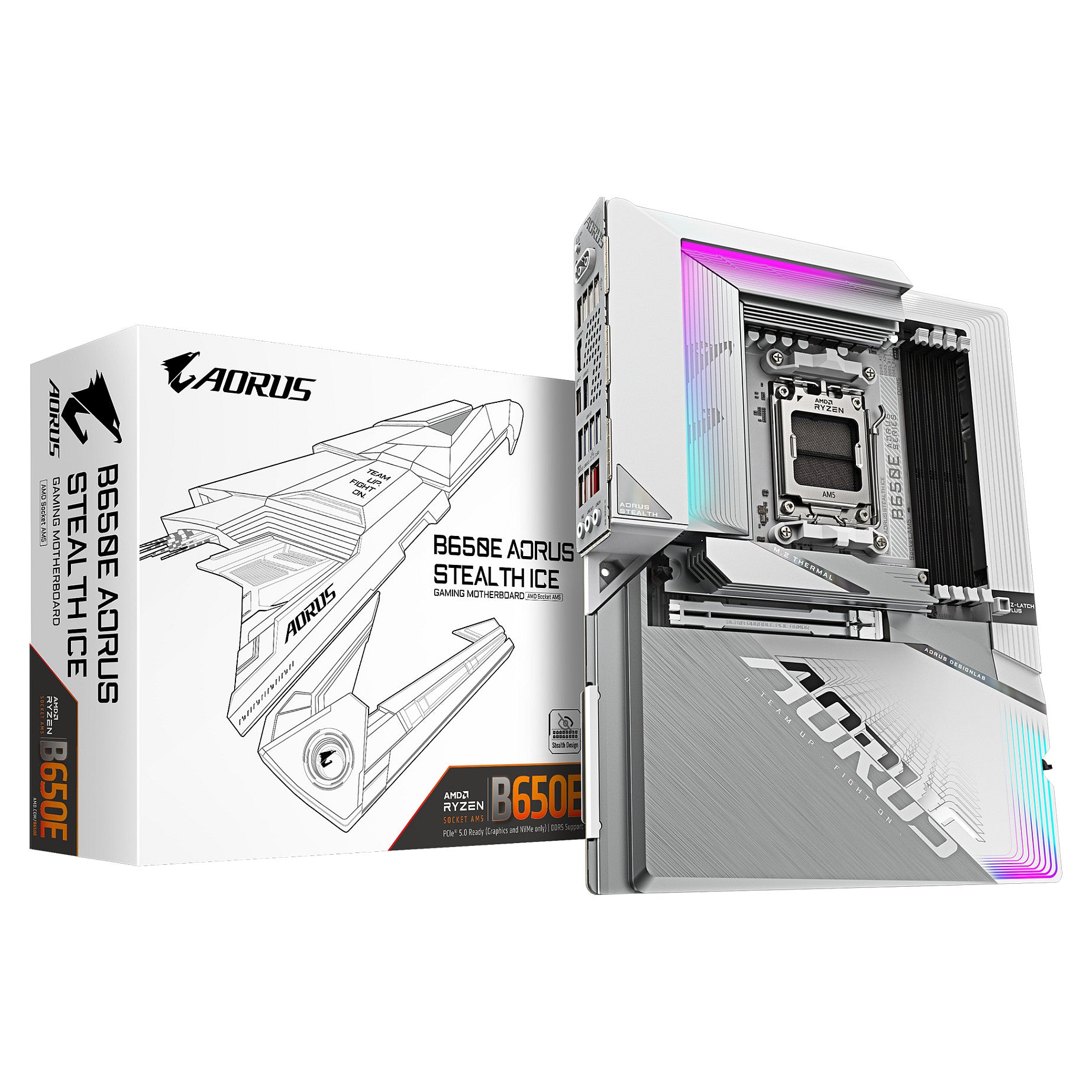 Motherboard Gigabyte GIGA B650E AORUS STEALTH ICE AM5 / DDR5 / ATX - Gigabyte